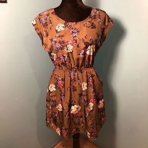 Hippie Rose MOSS GREEN FLORAL DRESS w/POCKETS